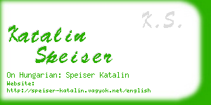 katalin speiser business card